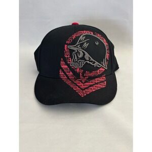 Metal Mulisha hat cap 210 fitted  6 7/8-7 1/4 Embroidered Black and red